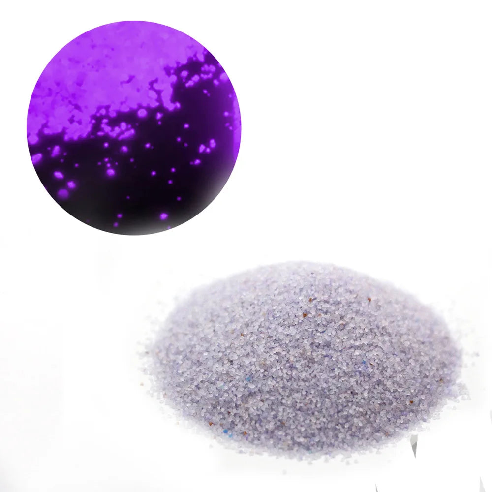 Luminous Glow-in-the-Dark Powder – Colorful Fluorescent Sand for DIY Crafts, Home & Party Decorations