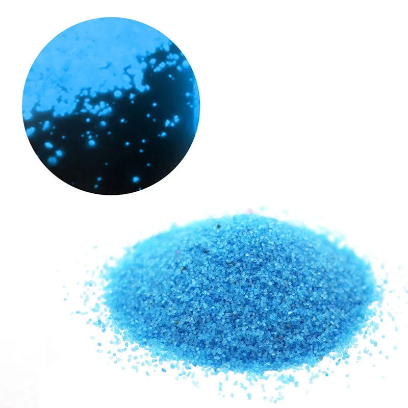 Luminous Glow-in-the-Dark Powder – Colorful Fluorescent Sand for DIY Crafts, Home & Party Decorations