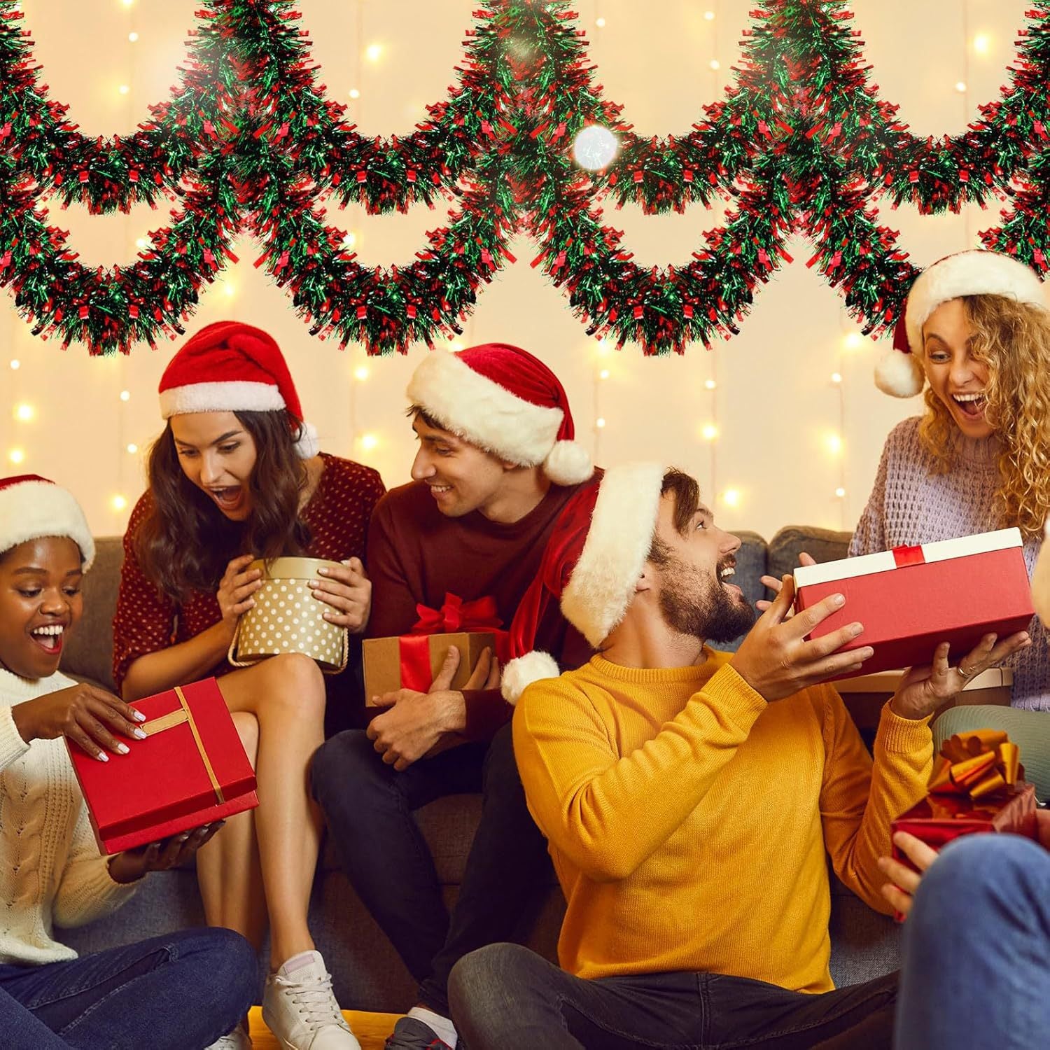 2M Christmas Tinsel Garland – 19 Color