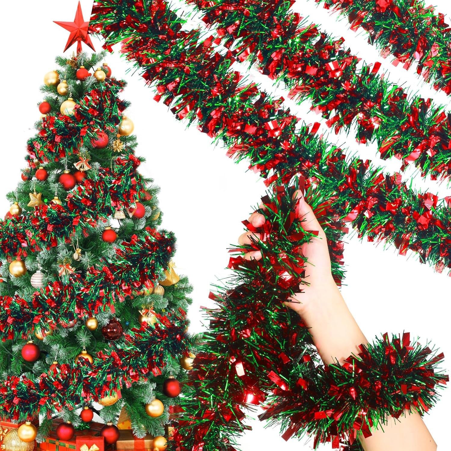 2M Christmas Tinsel Garland – 19 Color