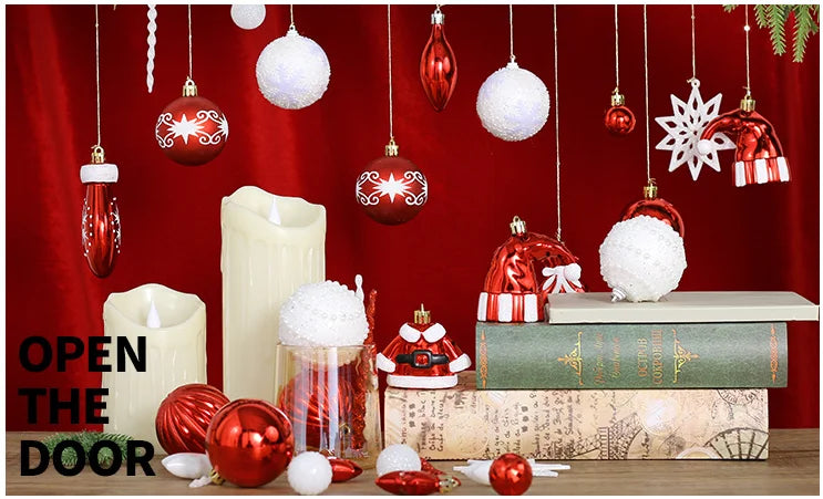 45pcs Christmas Ball Ornament Set