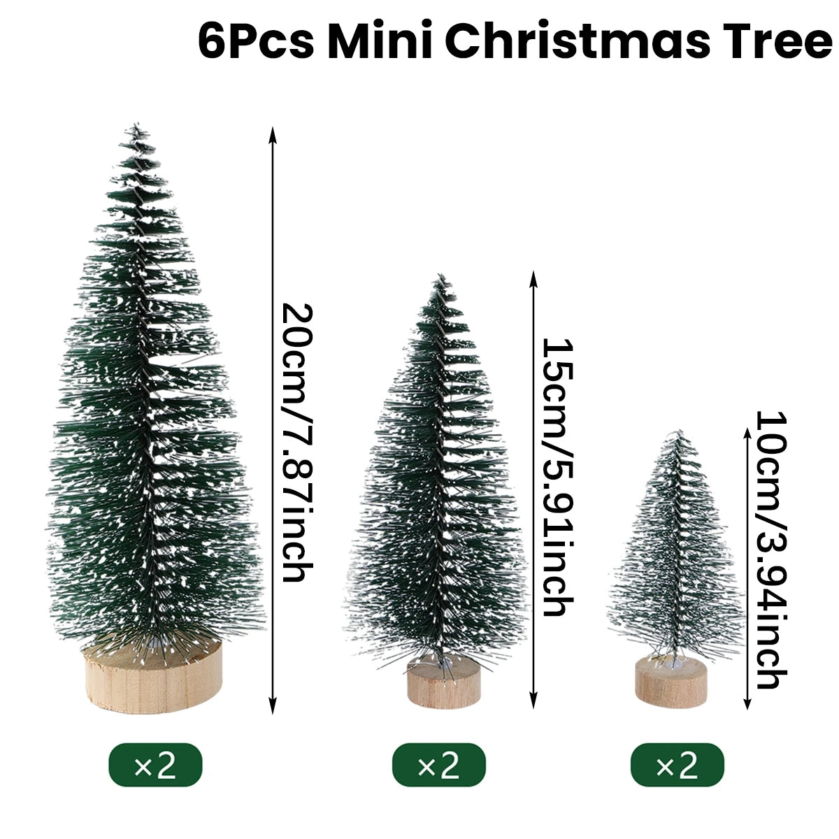 Artificial Mini Wooden Christmas Tree's