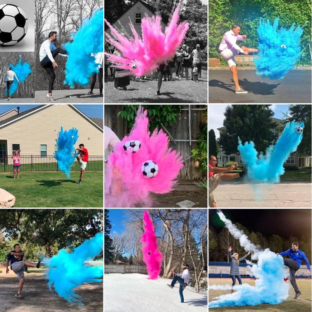 Gender Reveal Soccer Ball Bleu-Pink