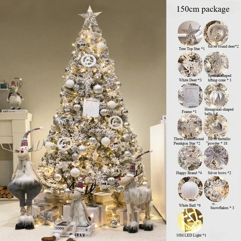 Luxury Encrypted Snowfall Christmas Tree with Christmas Decorations Package!