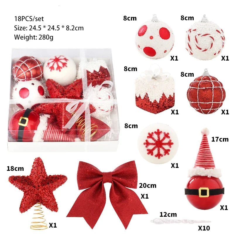 Christmas Tree Balls 18pcs