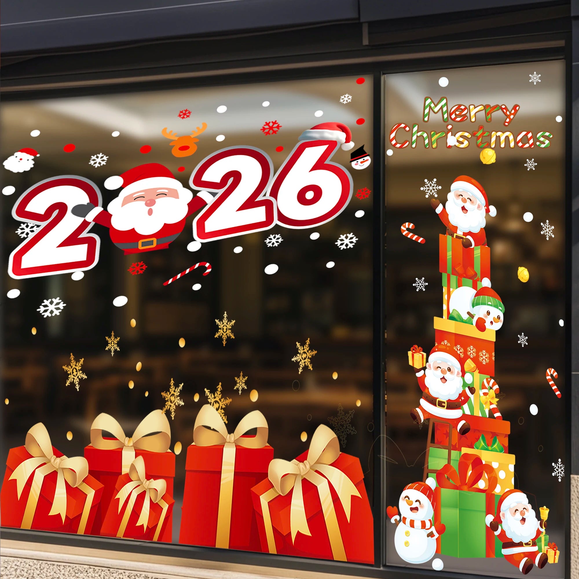 Hot Sale Christmas DIY Glass Stickers Decorative Stickers !