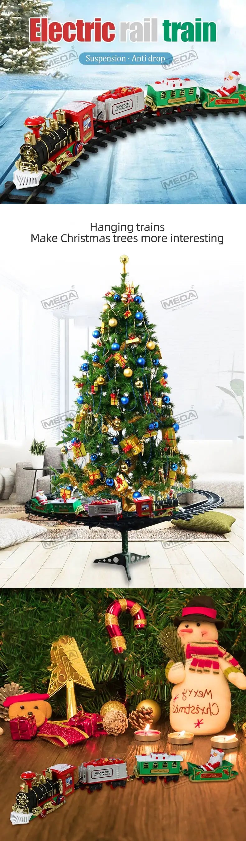 Electric Christmas Tree Train Set