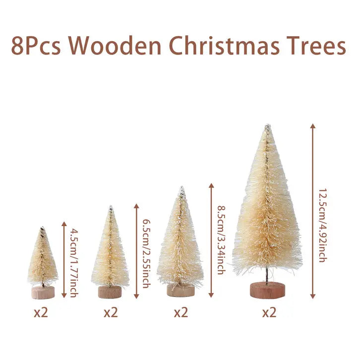 Artificial Mini Wooden Christmas Tree's