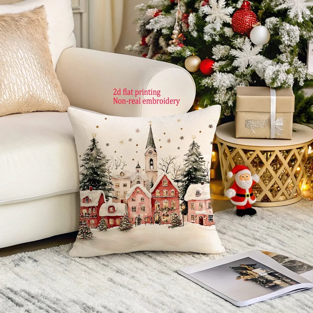 Christmas Cushion Cover – Festive Decorative Pillowcase for Holiday Home Décor