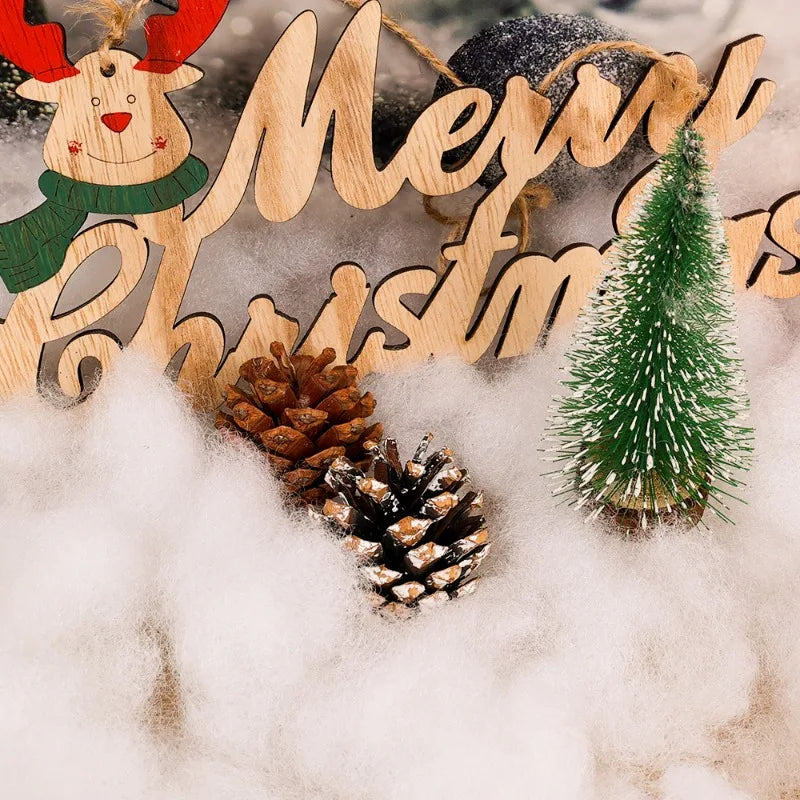 Fluffy Artificial Fake Snow Decoration Set – Soft Cotton Snow for Christmas Trees,