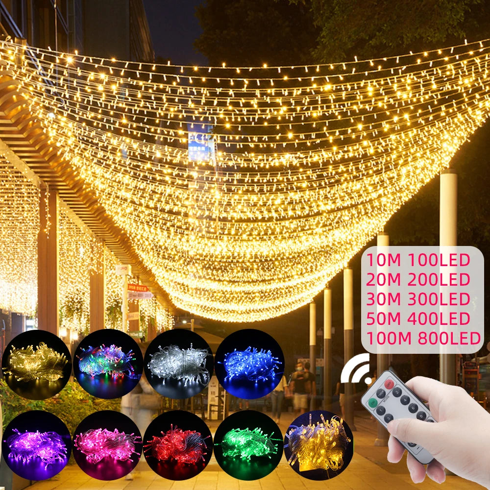 Outdoor String Lights – Weatherproof Fairy Curtain Lights !