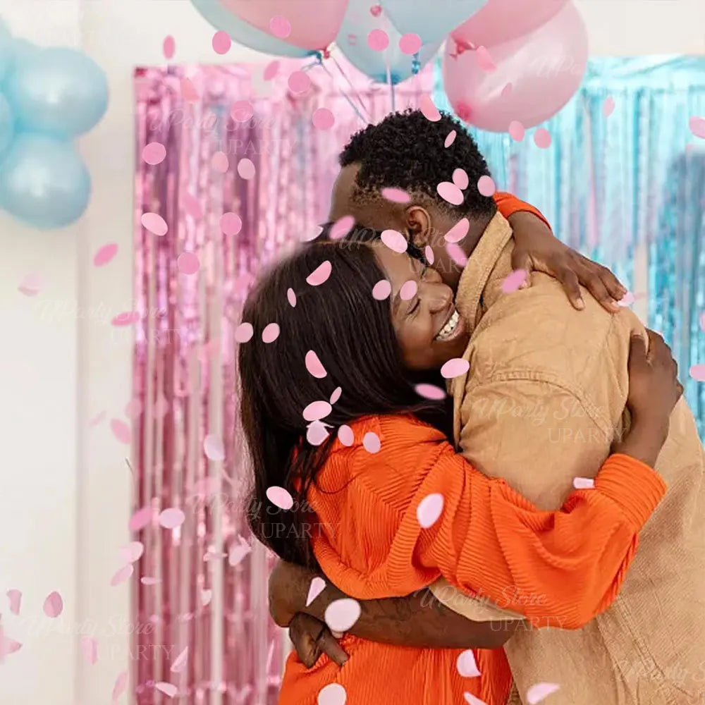 8pcs Pink Blue Confetti Popper Cannon for Gender Reveal