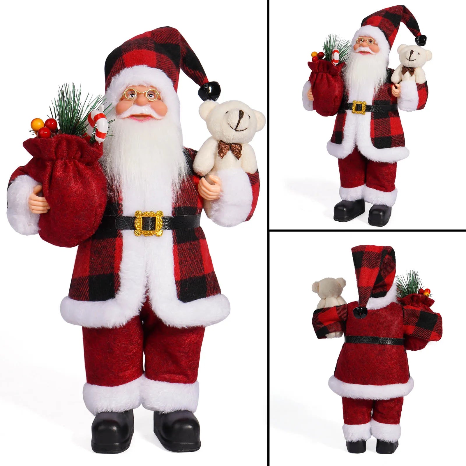 Santa Claus Doll with Gift Bags – 2025 Christmas Home & Party Decoration Ornament