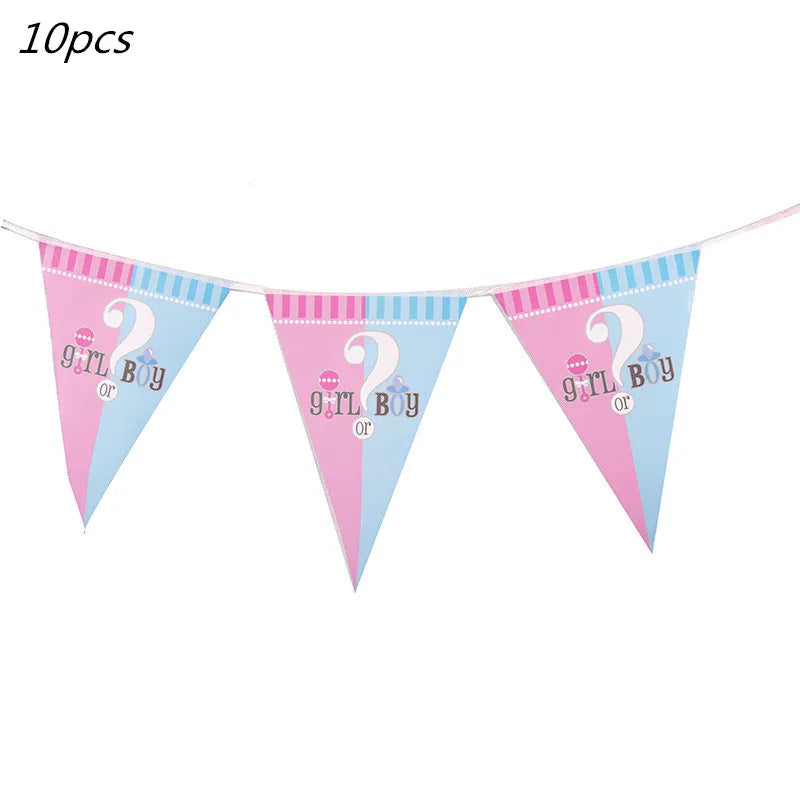 Gender Reveal Party Tableware Set – Boy or Girl Disposable Plates, Napkins & Tablecloths for Baby Shower Decorations