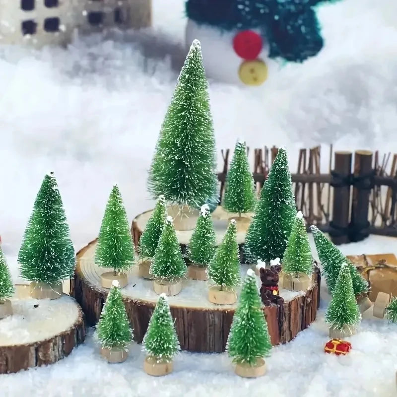Artificial Mini Wooden Christmas Tree's