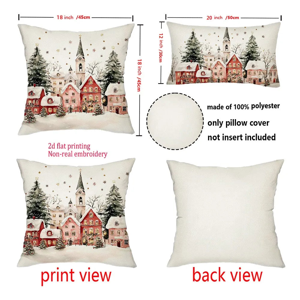 Christmas Cushion Cover – Festive Decorative Pillowcase for Holiday Home Décor