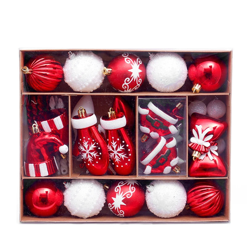 45pcs Christmas Ball Ornament Set