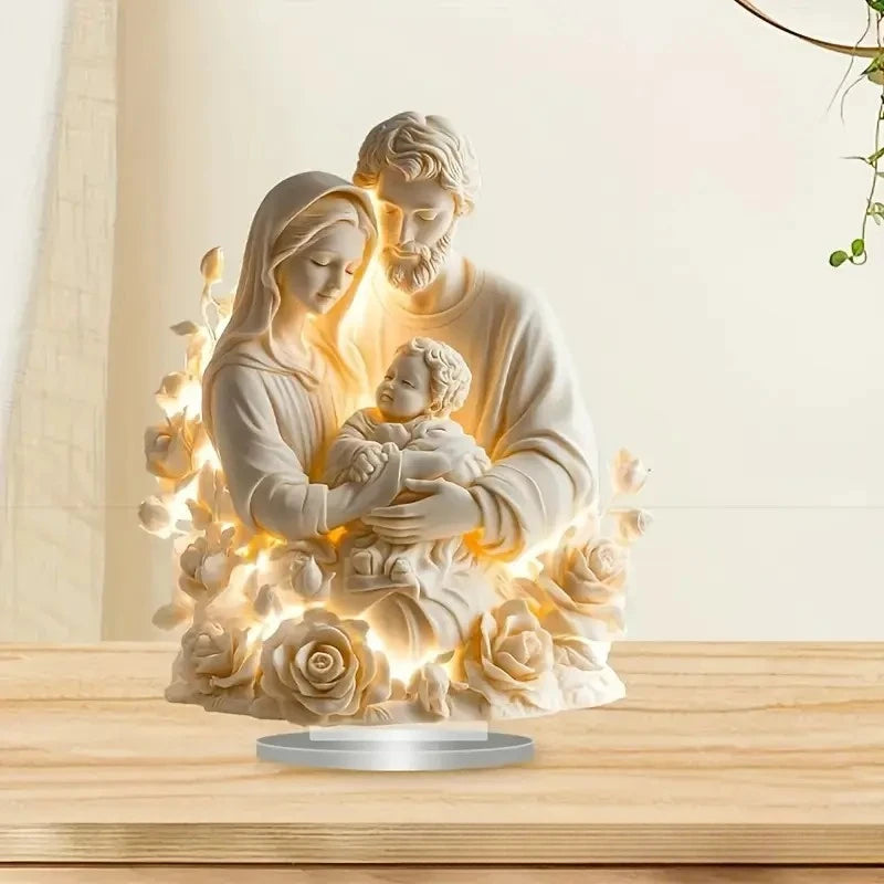 Christmas Nativity – Elegant Light-Up Nativity Scene Figurines for Holiday Decoration