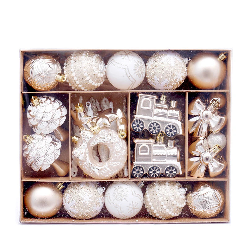 45pcs Christmas Ball Ornament Set