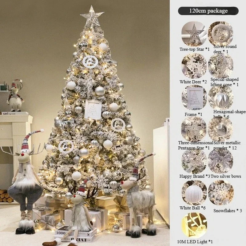 Luxury Encrypted Snowfall Christmas Tree with Christmas Decorations Package!
