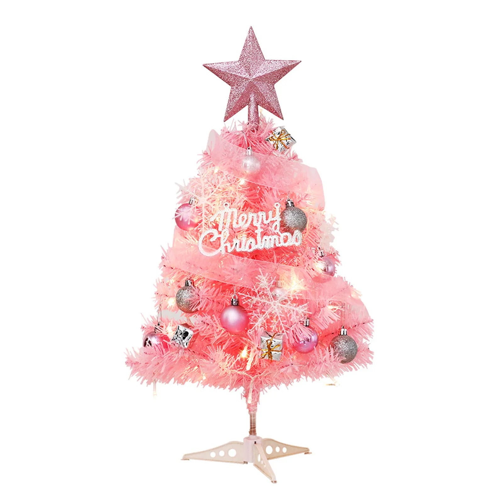 Mini Pink Christmas Tree Set – 45cm / 60cm