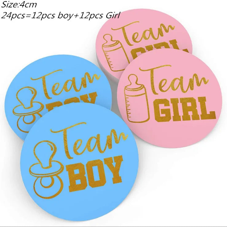 Gender Reveal Party Tableware Set – Boy or Girl Disposable Plates, Napkins & Tablecloths for Baby Shower Decorations