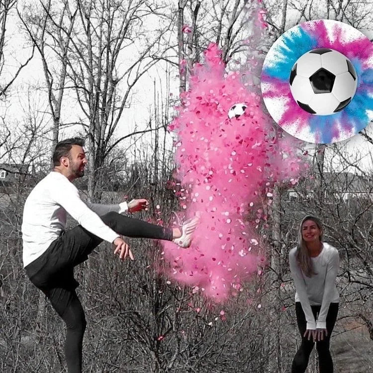 Gender Reveal Soccer Ball Bleu-Pink