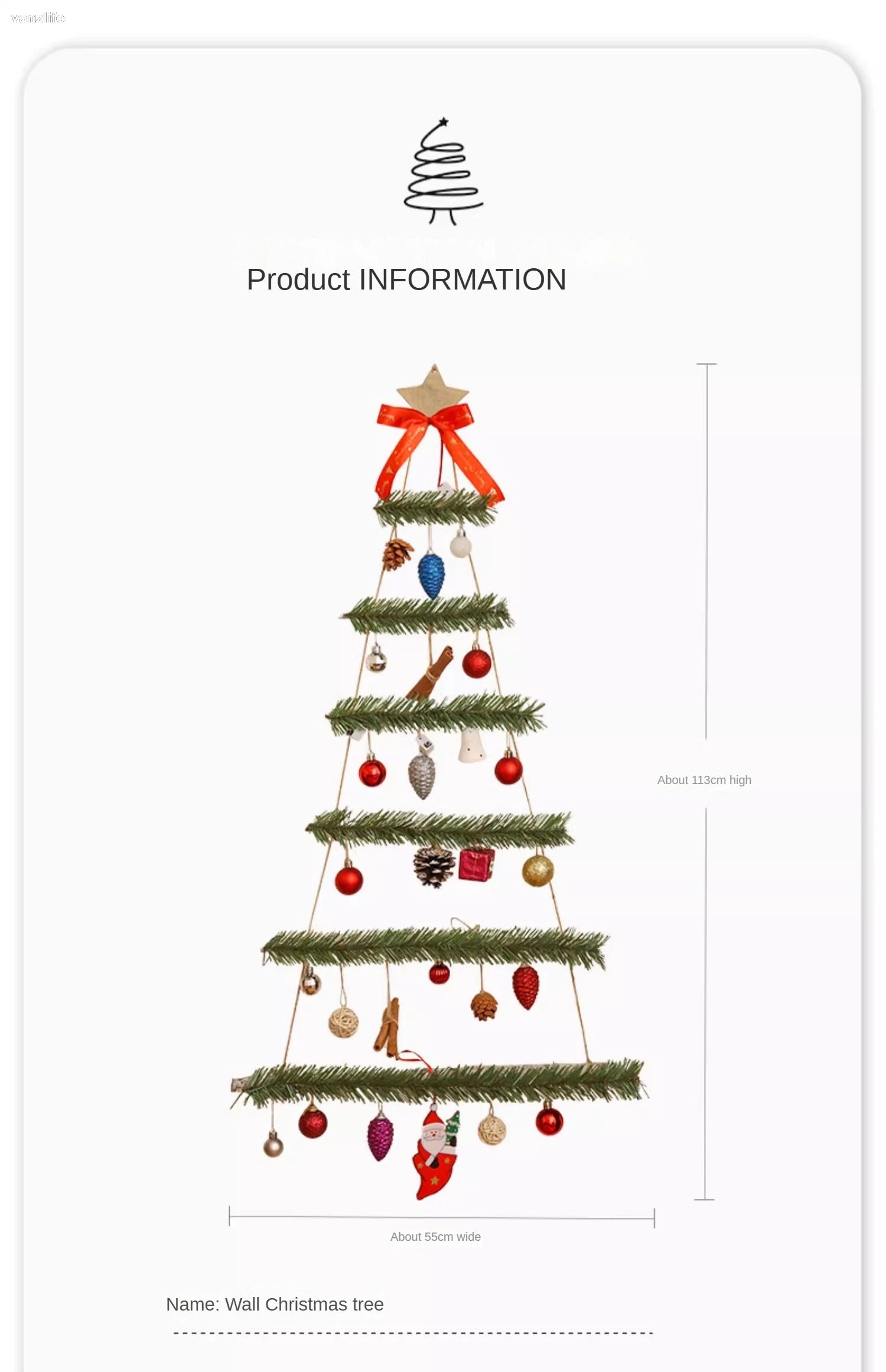 Wall Christmas Hangers Tree Home