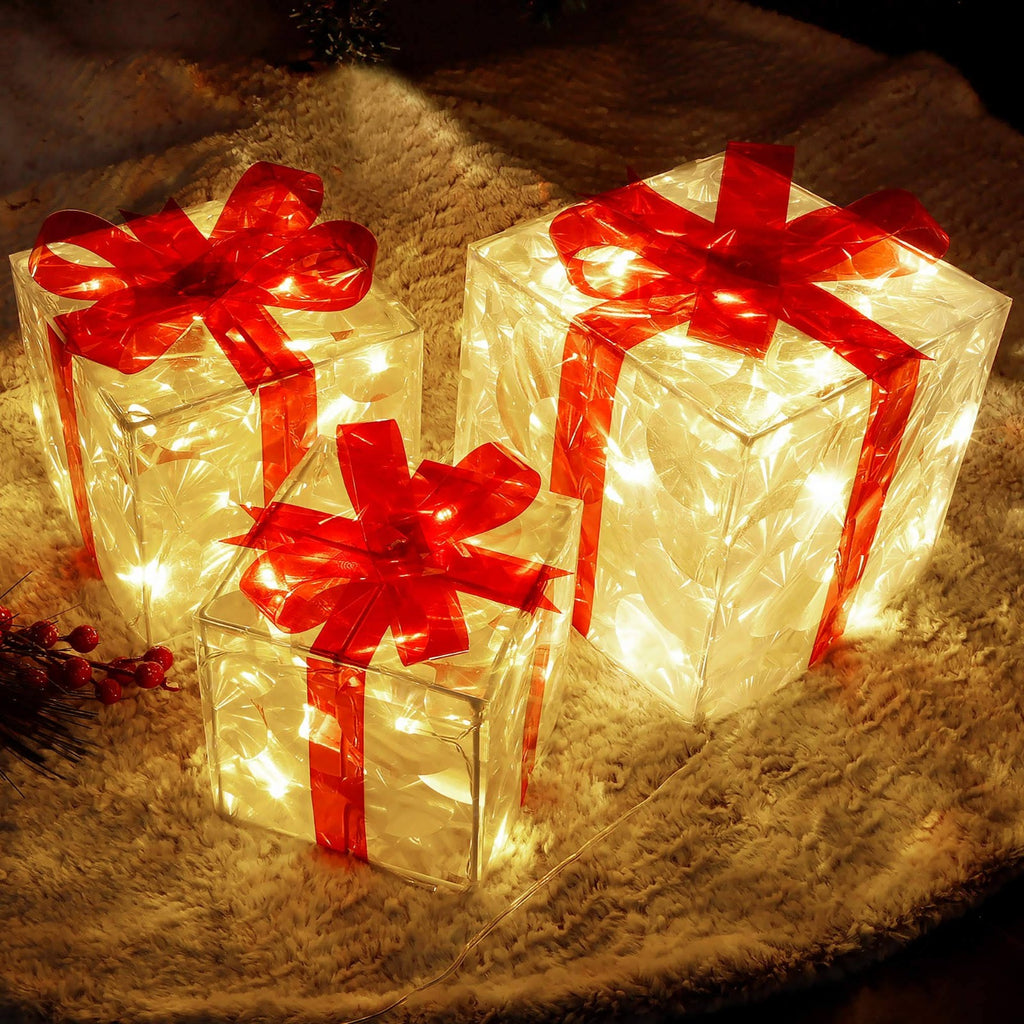 Christmas Glowing Gift Box Decorations