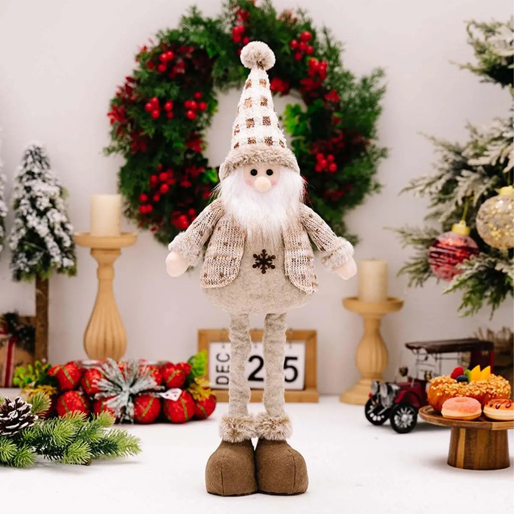 Adjustable Santa, Snowman & Reindeer Plush Dolls