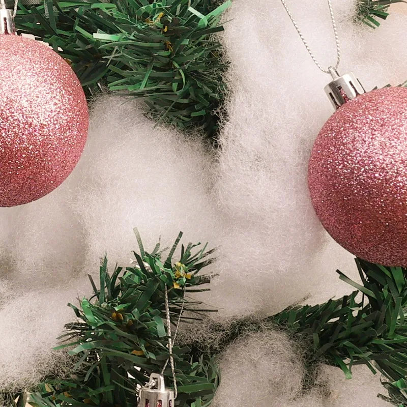Fluffy Artificial Fake Snow Decoration Set – Soft Cotton Snow for Christmas Trees,