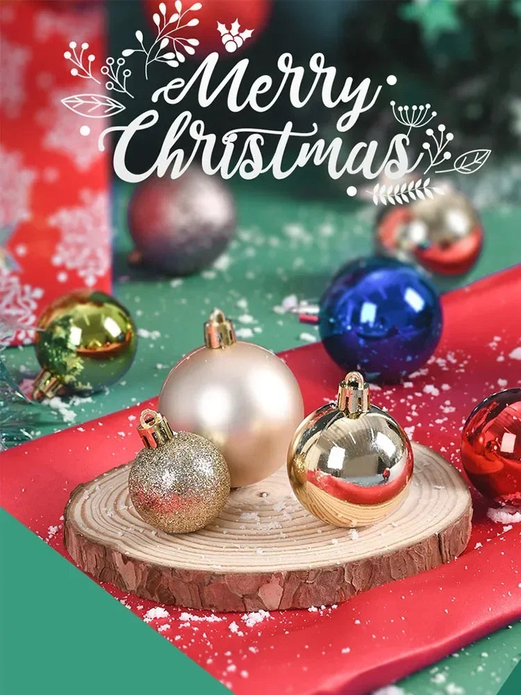 24PCS(Multiple Colors)Christmas Balls – 3/4/6cm Baubles Set for Tree Decoration
