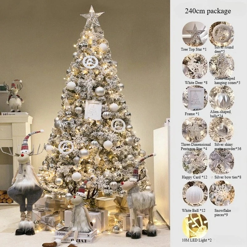 Luxury Encrypted Snowfall Christmas Tree with Christmas Decorations Package!
