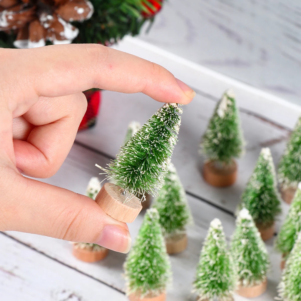 Artificial Mini Wooden Christmas Tree's
