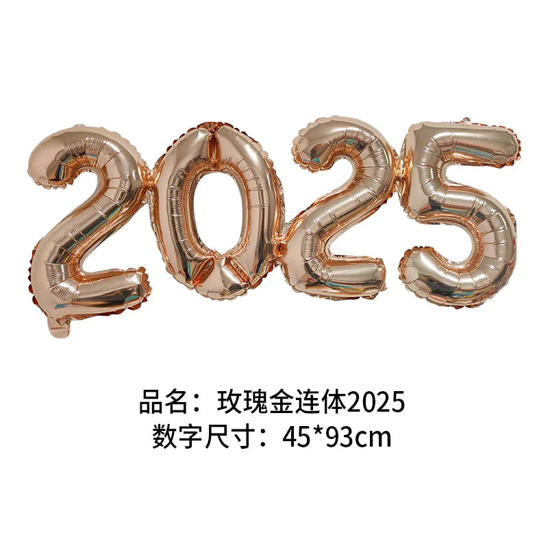 2026 Gold Crown Foil Number Balloons – New Year, Christmas Eve & Graduation Party Decorations
