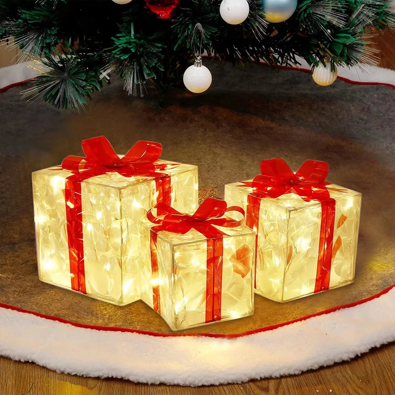 Christmas Glowing Gift Box Decorations