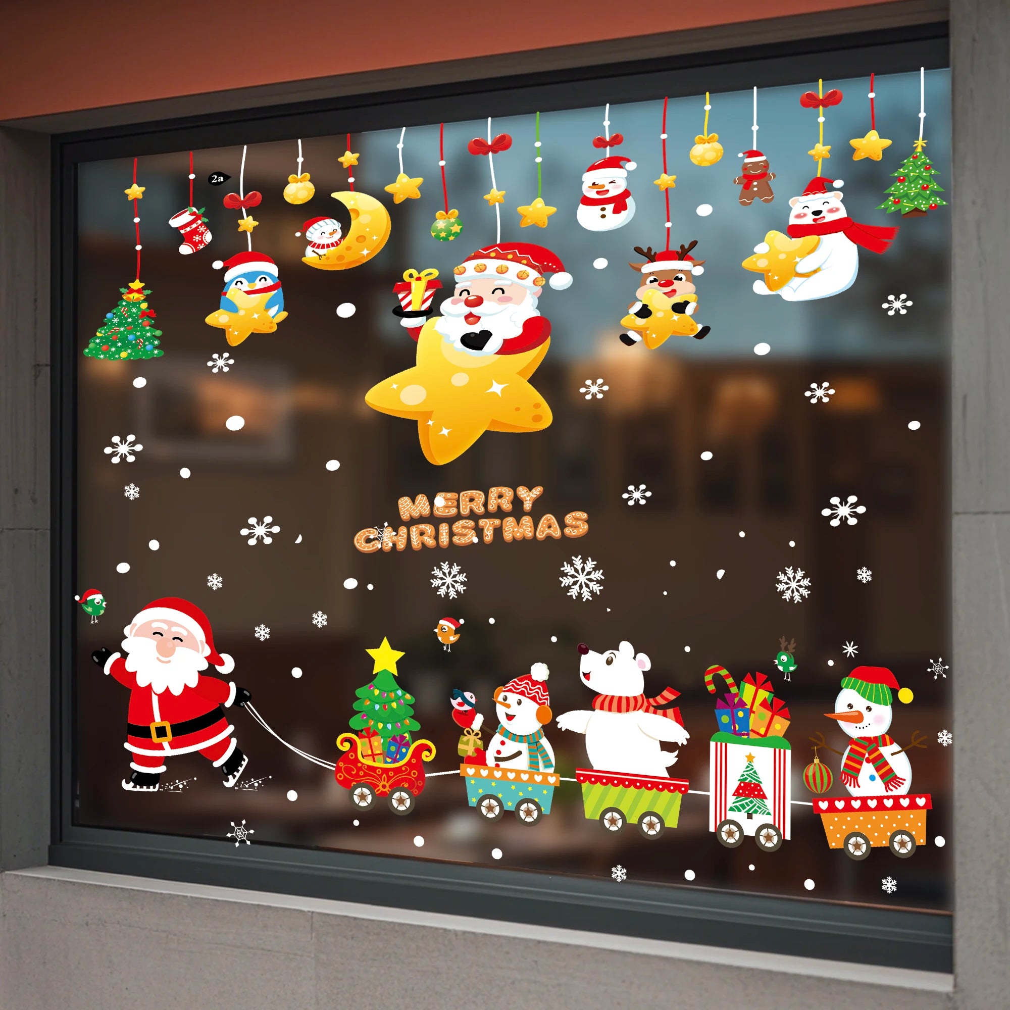 Hot Sale Christmas DIY Glass Stickers Decorative Stickers !