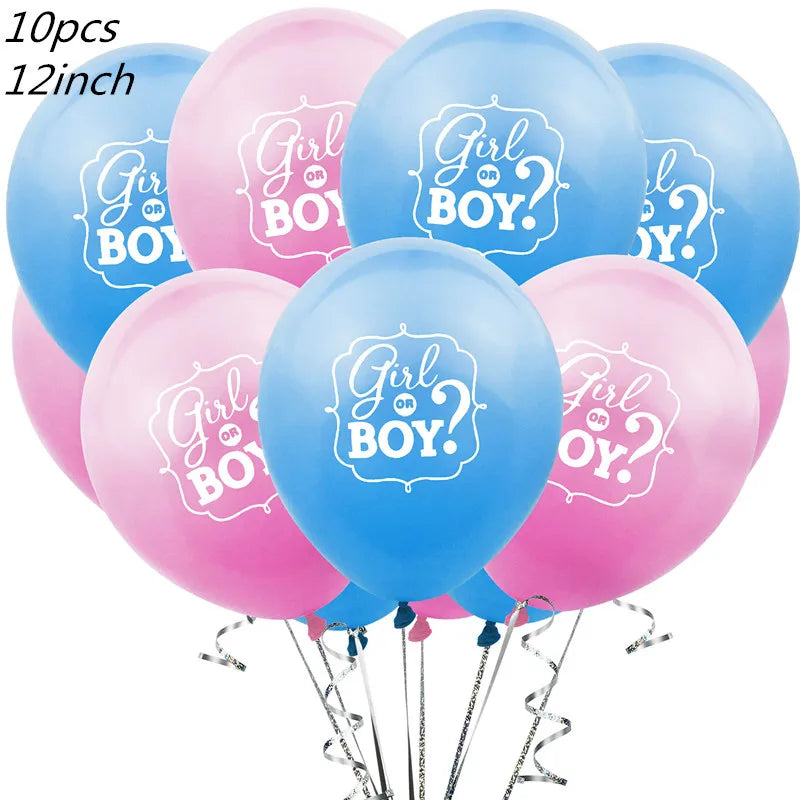 Gender Reveal Party Tableware Set – Boy or Girl Disposable Plates, Napkins & Tablecloths for Baby Shower Decorations