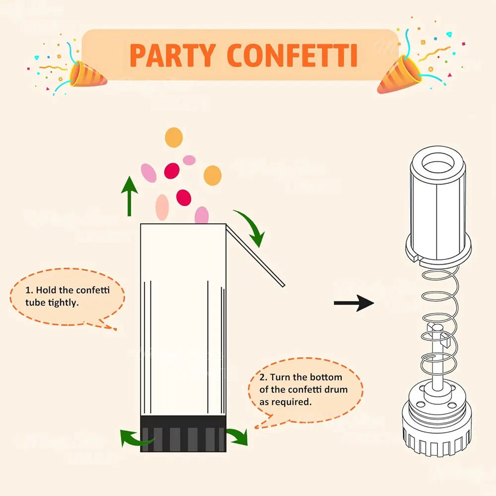 8pcs Pink Blue Confetti Popper Cannon for Gender Reveal