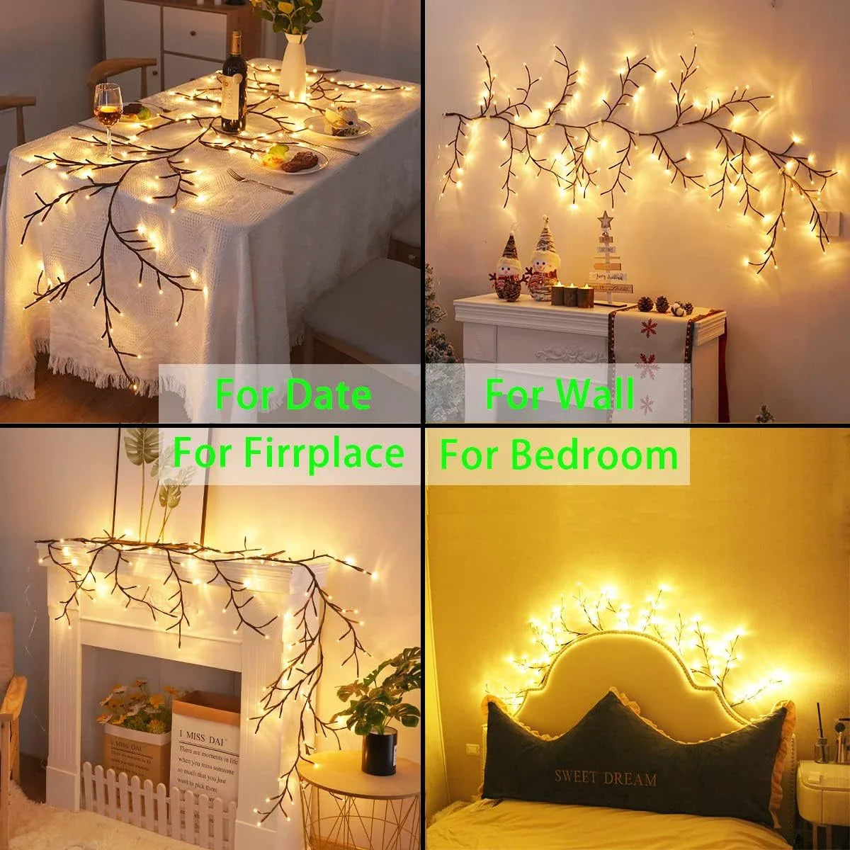 LED Bendable Willow Vine Lights