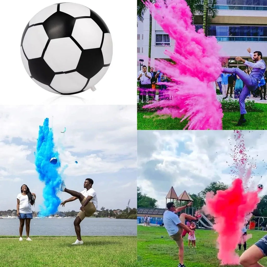 Gender Reveal Soccer Ball Bleu-Pink