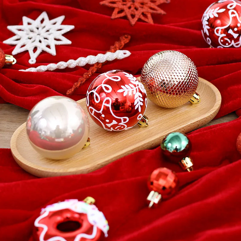 45pcs Christmas Ball Ornament Set