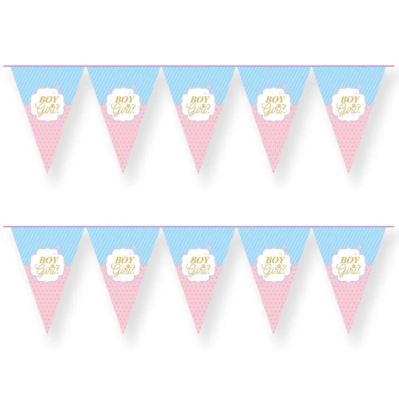 Gender Reveal Party Tableware Set – Boy or Girl Disposable Plates, Napkins & Tablecloths for Baby Shower Decorations