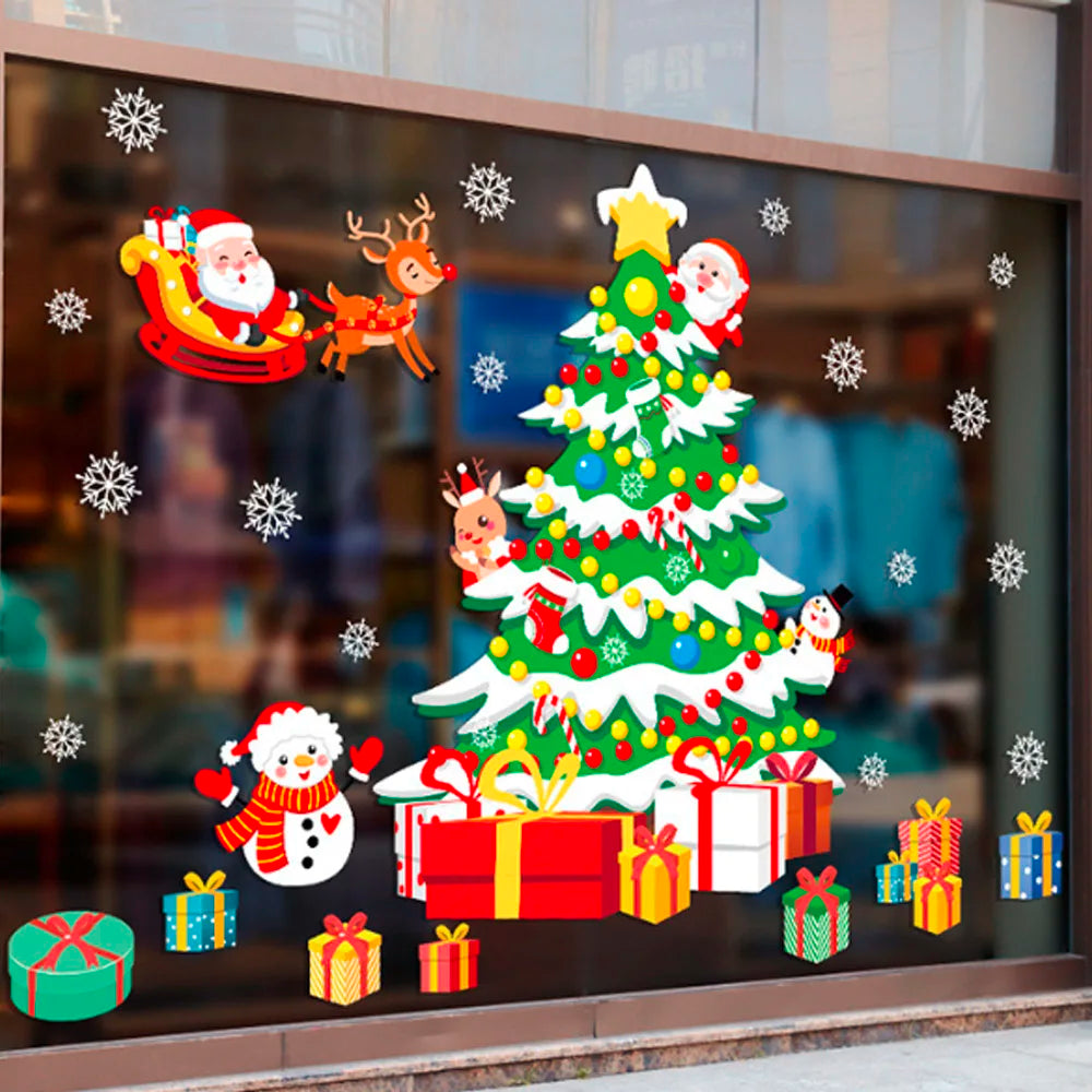 Hot Sale Christmas DIY Glass Stickers Decorative Stickers !
