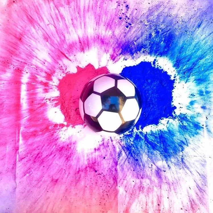 Gender Reveal Soccer Ball Bleu-Pink