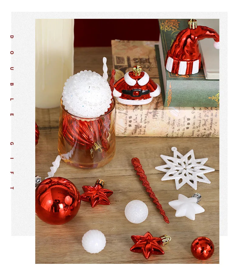 45pcs Christmas Ball Ornament Set