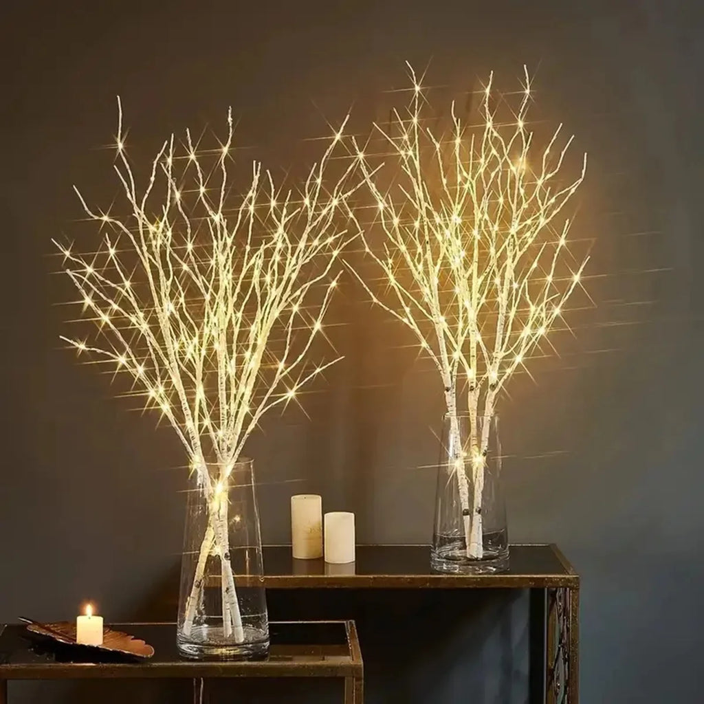 LED White Birch Branch Light