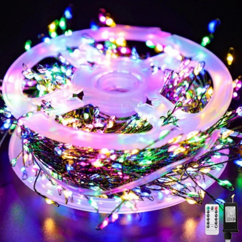 LED Christmas Fairy String Lights – Warm White Waterproof Copper Wire