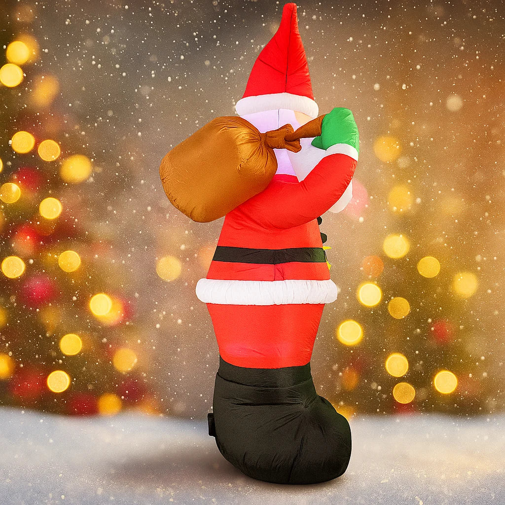 190cm (6.2FT) Inflatable Santa Claus with LED Light