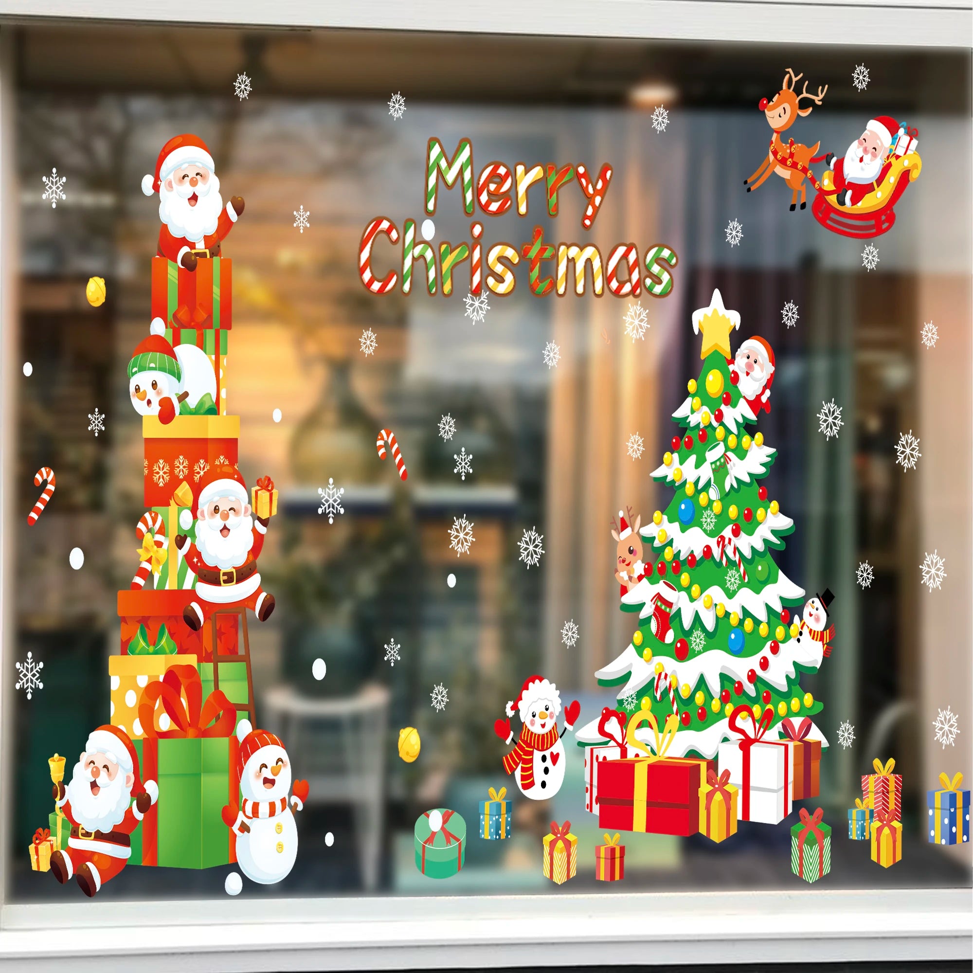Hot Sale Christmas DIY Glass Stickers Decorative Stickers !